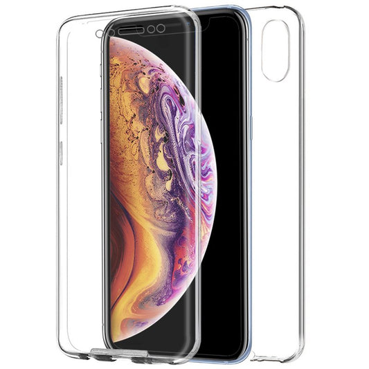 Capa COOL de Silicone 3D para iPhone XS Max (frente e verso transparentes)