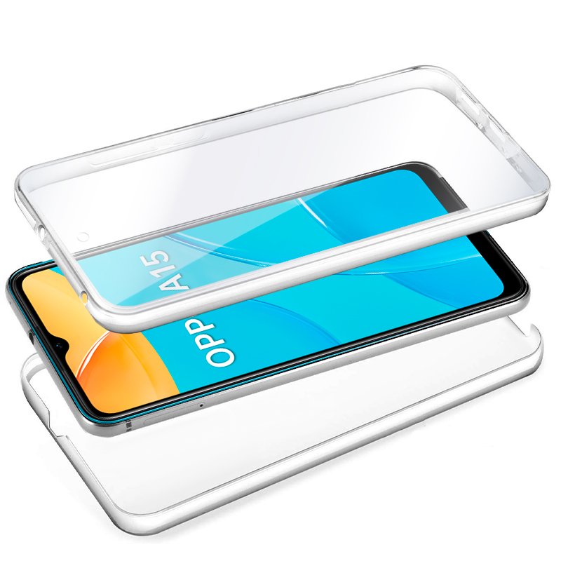 Capa COOL de Silicone 3D para Oppo A15 / A15s (frente e verso transparentes)