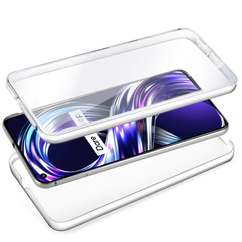 Capa COOL de Silicone 3D para Realme 8i / Narzo 50 (frente e verso transparentes)