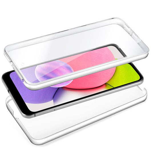 Capa COOL de Silicone 3D para Samsung A037 Galaxy A03s (frente e verso transparentes)