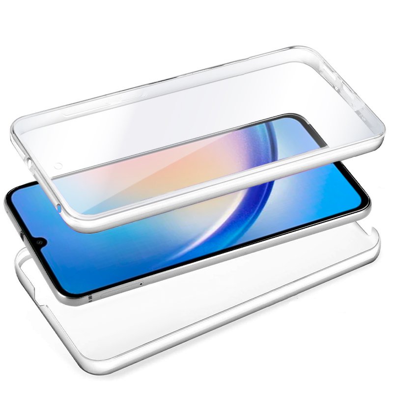 Capa COOL de Silicone 3D para Samsung A346 Galaxy A34 5G (frente e verso transparentes)