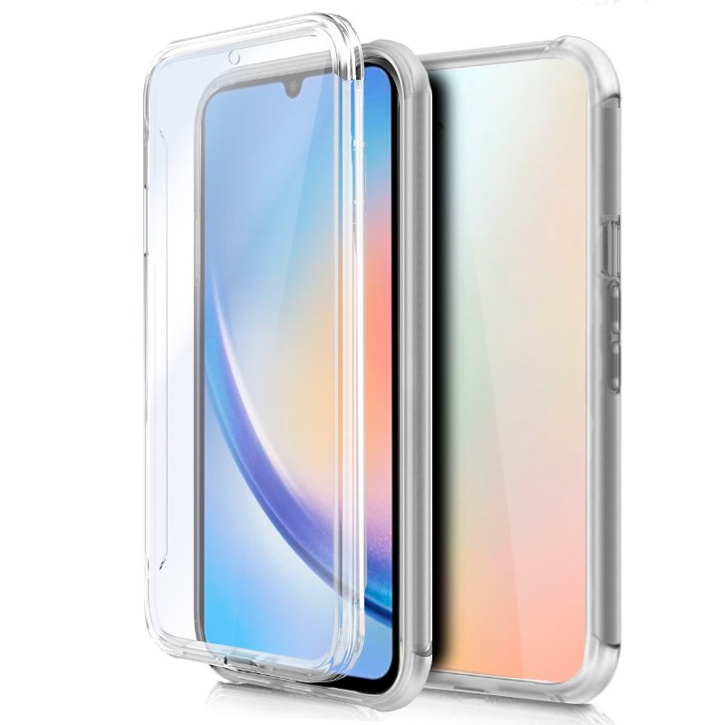 Capa COOL de Silicone 3D para Samsung A346 Galaxy A34 5G (frente e verso transparentes)