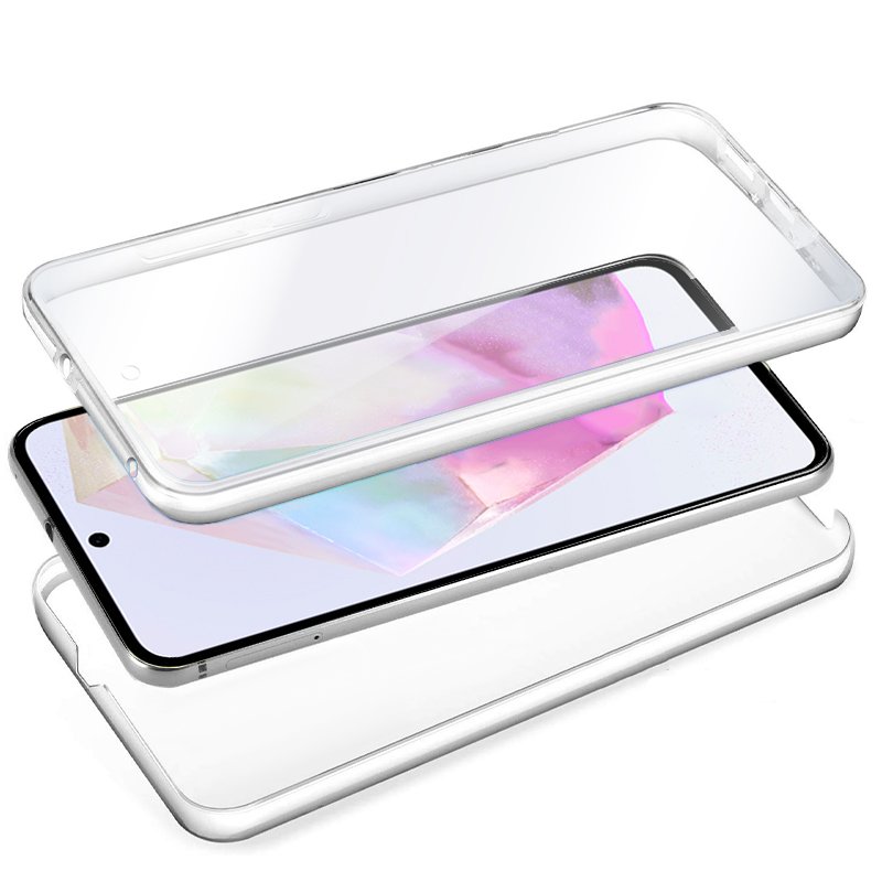 Capa COOL de Silicone 3D para Samsung A356 Galaxy A35 5G (transparente frente + verso)