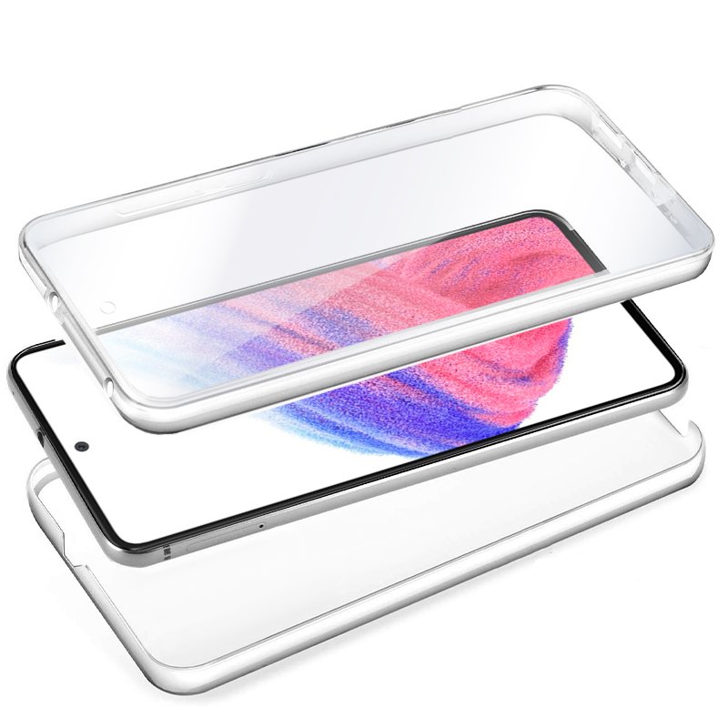 Capa COOL de Silicone 3D para Samsung A536 Galaxy A53 5G (frente e verso transparentes)
