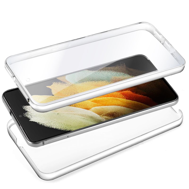 Capa COOL de Silicone 3D para Samsung G998 Galaxy S21 Ultra (frente e verso transparentes)