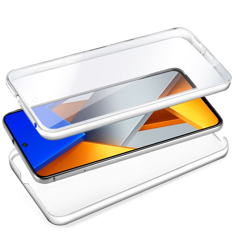 Capa COOL de Silicone 3D para Xiaomi Poco M4 Pro (frente e verso transparentes)
