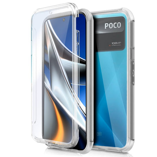 Capa COOL de Silicone 3D para Xiaomi Poco X4 Pro 5G (frente e verso transparentes)
