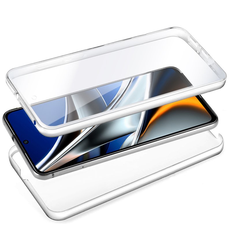 Capa COOL de Silicone 3D para Xiaomi Poco X4 Pro 5G (frente e verso transparentes)