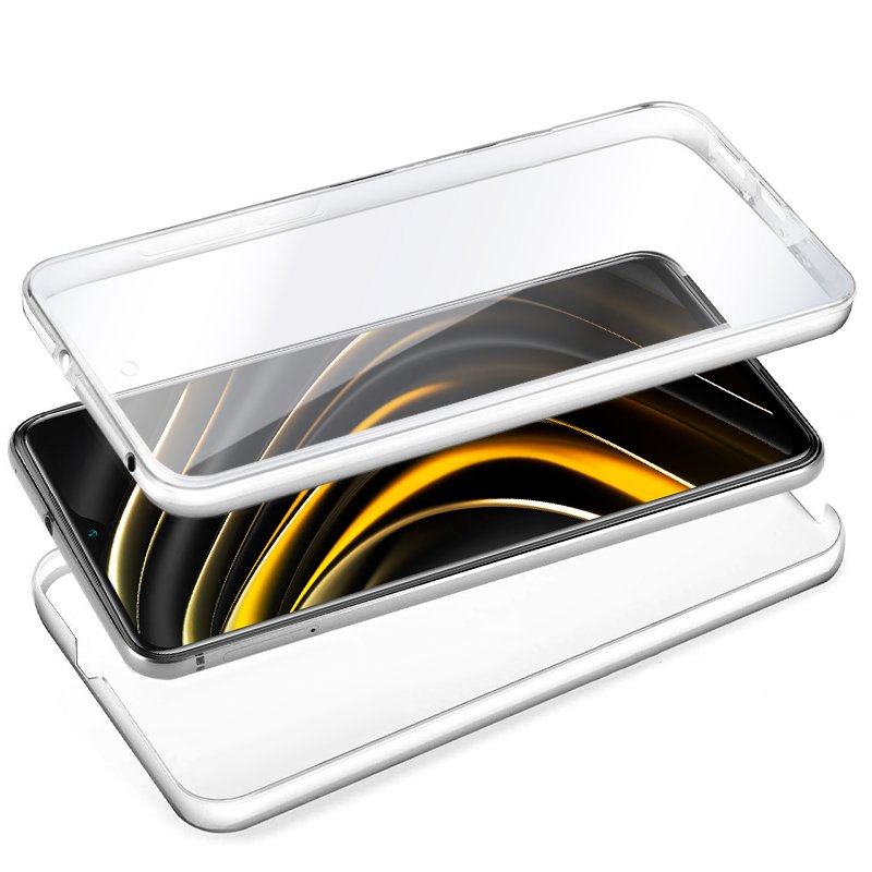 Capa COOL de Silicone 3D para Xiaomi Pocophone M3 (frente e verso transparentes)