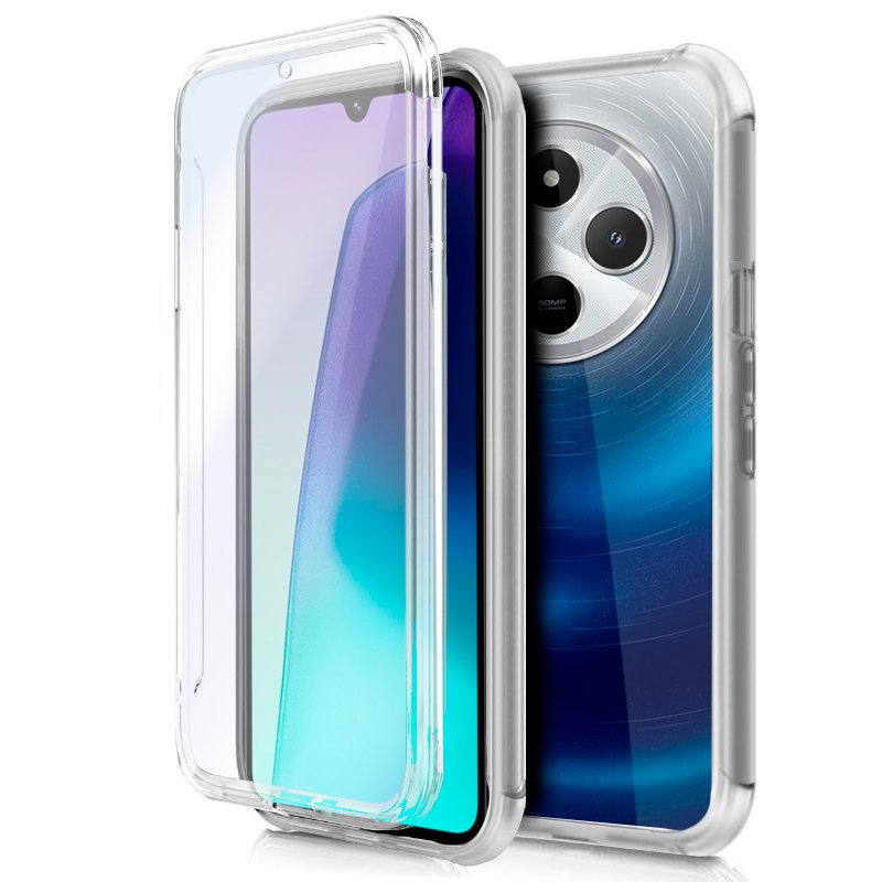 Capa COOL de Silicone 3D para Xiaomi Redmi 14C / Poco C75 (transparente frente + verso)