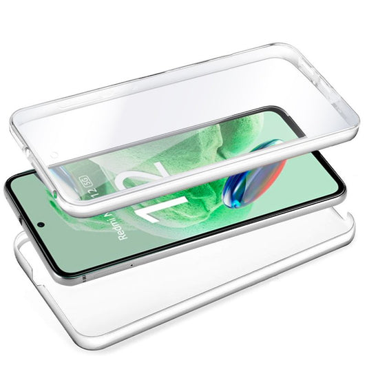 Capa COOL de Silicone 3D para Xiaomi Redmi Note 12 5G / Poco X5 5G (frente e verso transparentes)