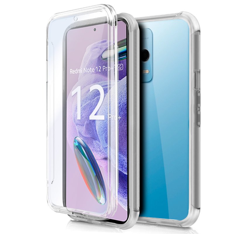 Capa COOL de Silicone 3D para Xiaomi Redmi Note 12 Pro Plus 5G (frente e verso transparentes)