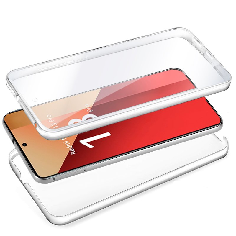 Capa COOL de Silicone 3D para Xiaomi Redmi Note 13 Pro / Note 14S / Poco M6 Pro (transparente frente + verso)