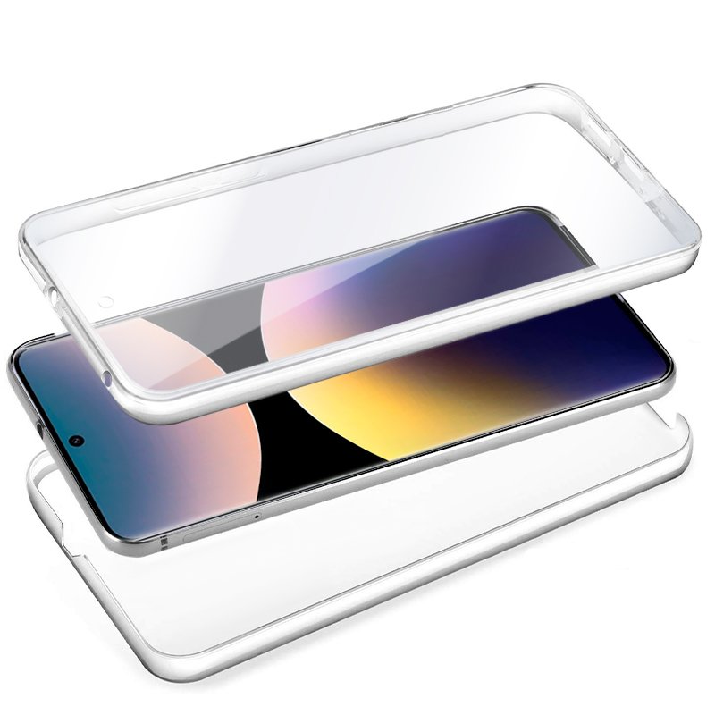 Capa COOL de Silicone 3D para Xiaomi Redmi Note 14 Pro (transparente frente + verso)