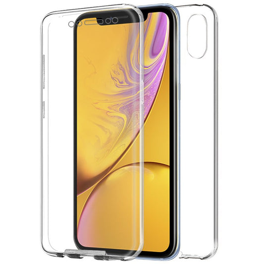 Capa COOL de Silicone para iPhone XR (frente e verso transparentes)