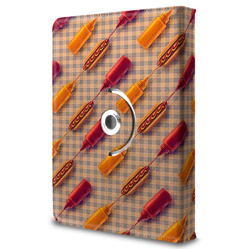 Capa COOL Ebook / Tablet 9.7 - 11 poleg. Couro Sintético Hot Dogs (Quadrado)
