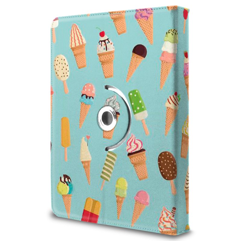 Capa COOL Ebook / Tablet 9.7 - 11 poleg. Couro Sintético Sorvetes (Quadrado)