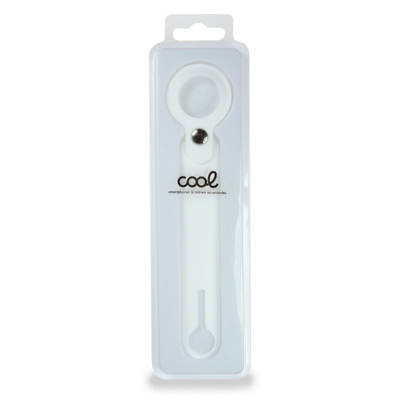 Capa COOL Loop compatível com AirTag Silicone Branco
