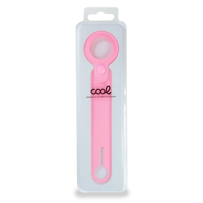 Capa COOL Loop compatível com AirTag Silicone Rosa