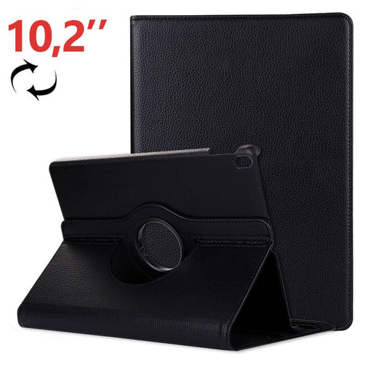 Capa COOL para iPad (2019 / 2020 / 2021) 10,2 polegadas Rotativa Couro Sintético Preto