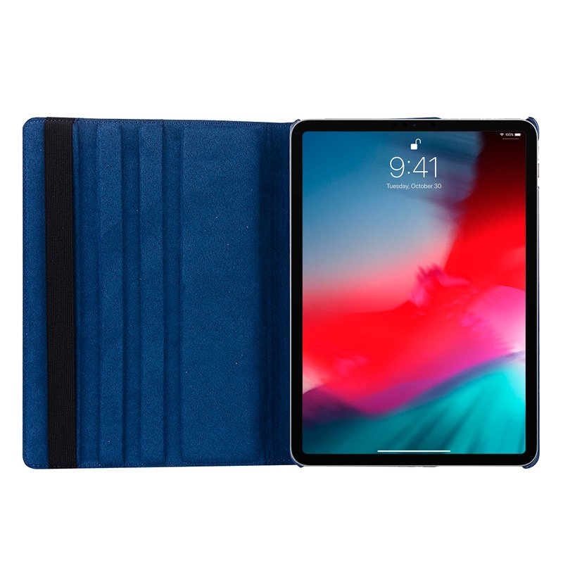 Capa COOL para iPad Pro 11 (2018) Rotativa Couro Sintético Azul