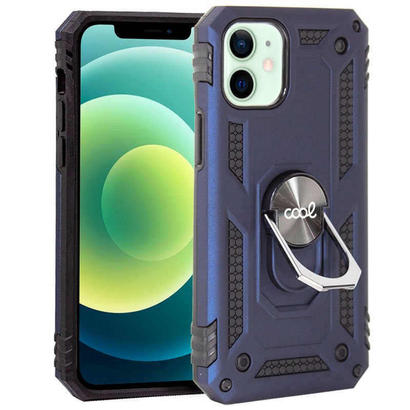 Capa COOL para iPhone 12 / 12 Pro Hard Ring Azul