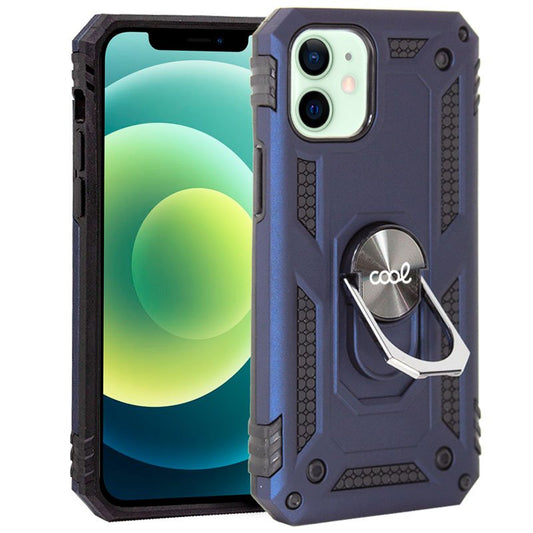 Capa COOL para iPhone 12 / 12 Pro Hard Ring Azul