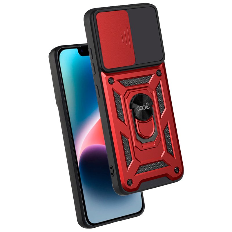 Capa COOL para iPhone 14 Plus Hard Ring Vermelho