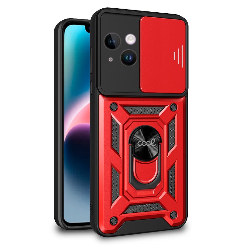 Capa COOL para iPhone 14 Plus Hard Ring Vermelho