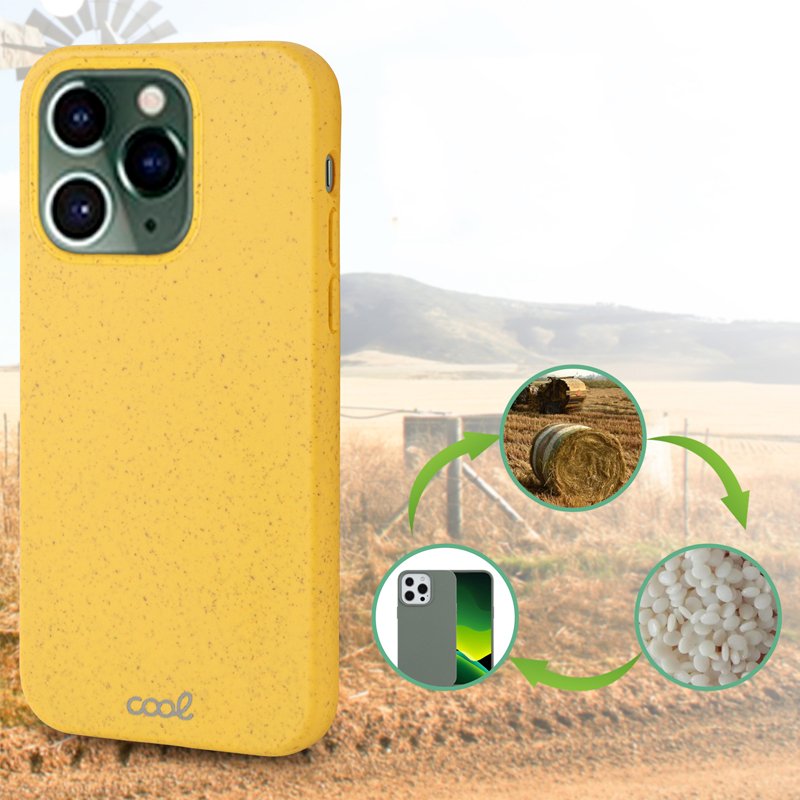 Capa COOL para iPhone 14 Pro Eco Biodegradável Amarelo