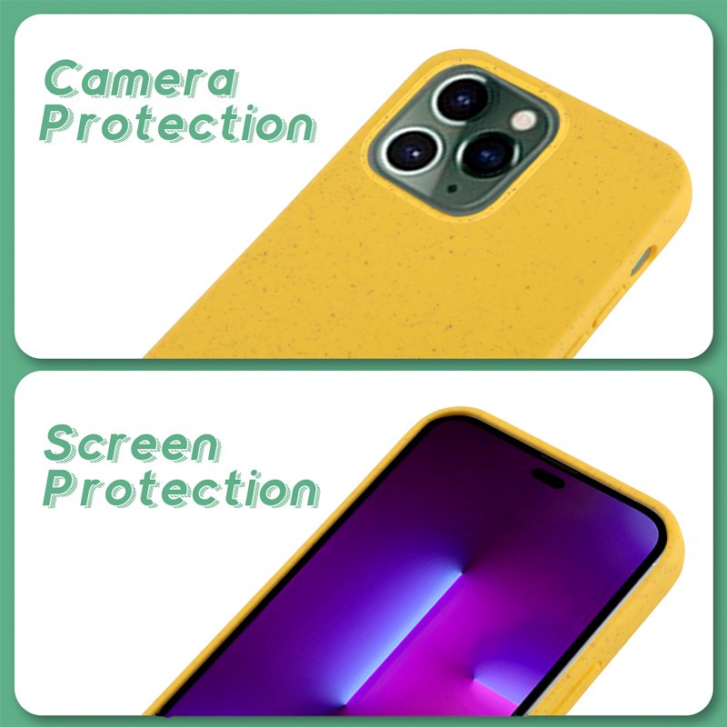 Capa COOL para iPhone 14 Pro Eco Biodegradável Amarelo