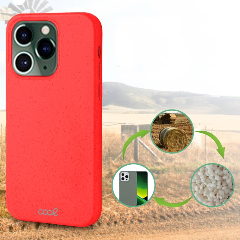 Capa COOL para iPhone 14 Pro Eco Biodegradável Vermelho