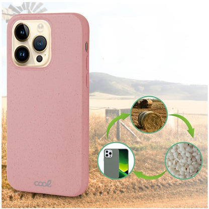 Capa COOL para iPhone 14 Pro Max Eco Biodegradável Rosa