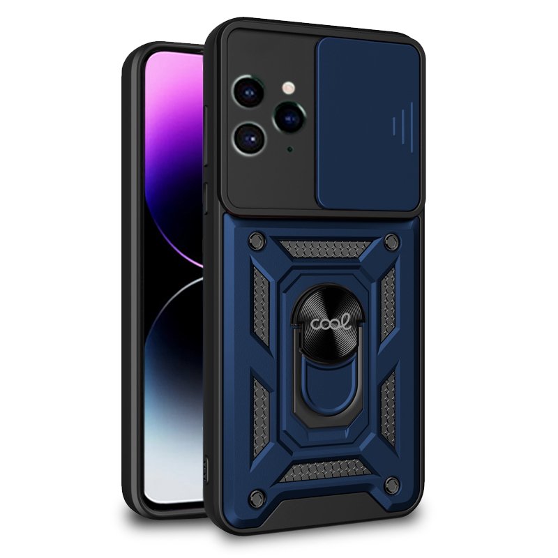Capa COOL para iPhone 14 Pro Max Hard Ring Marinho