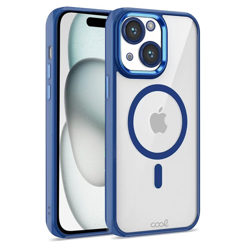Capa COOL para iPhone 15 Magnética Borde Marinho
