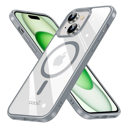 Capa COOL para iPhone 15 Plus Magnética Borde Prata