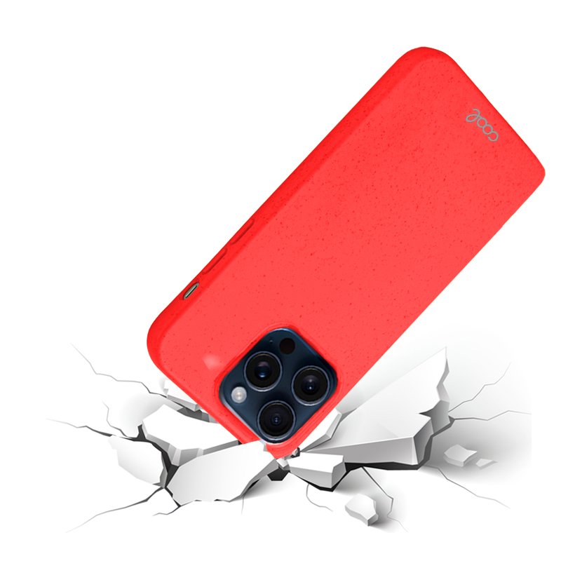Capa COOL para iPhone 15 Pro Eco Biodegradável Vermelho