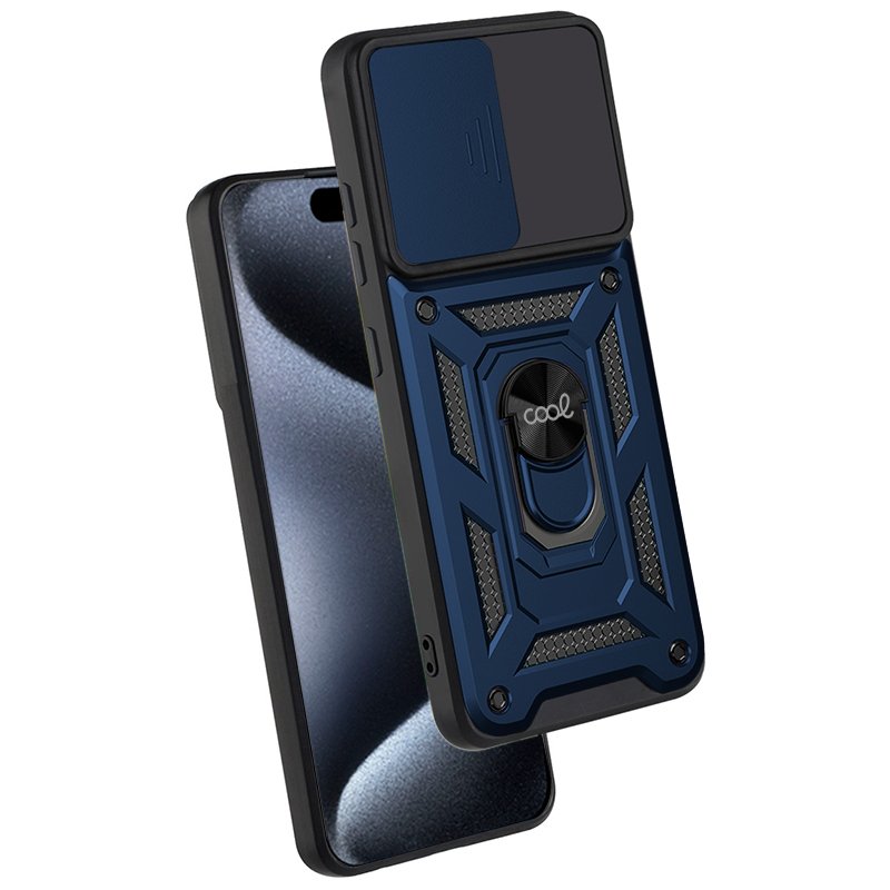 Capa COOL para iPhone 15 Pro Hard Ring Marinho