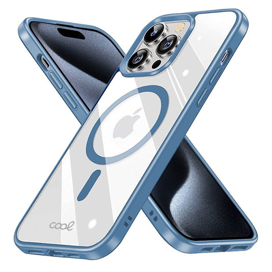 Capa COOL para iPhone 15 Pro Magnética Borde Celeste