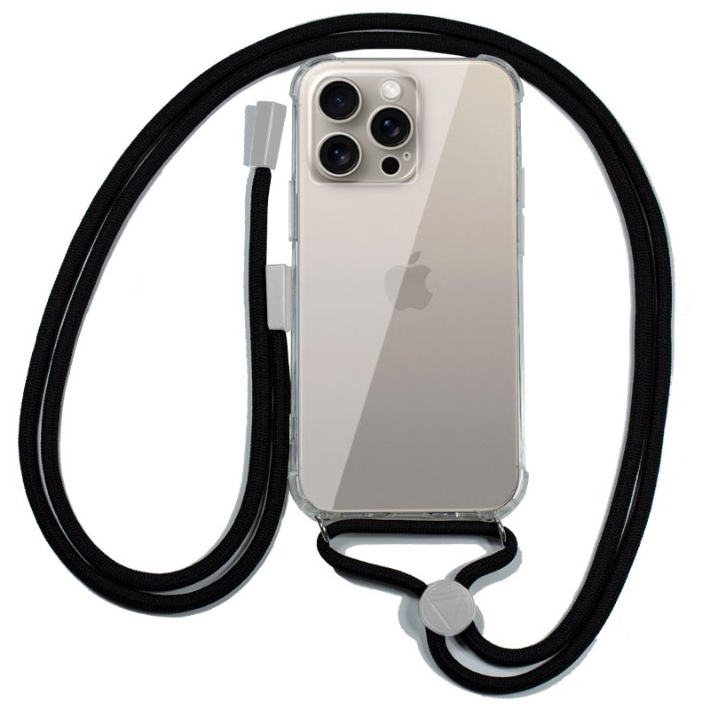 Capa COOL para iPhone 15 Pro Max Cordão Preto