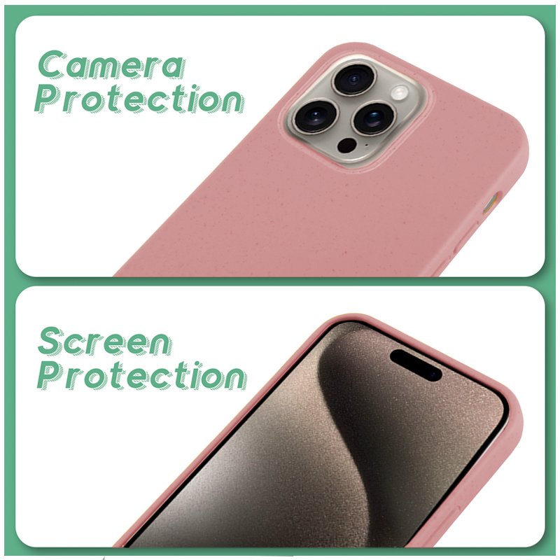 Capa COOL para iPhone 15 Pro Max Eco Biodegradável Rosa