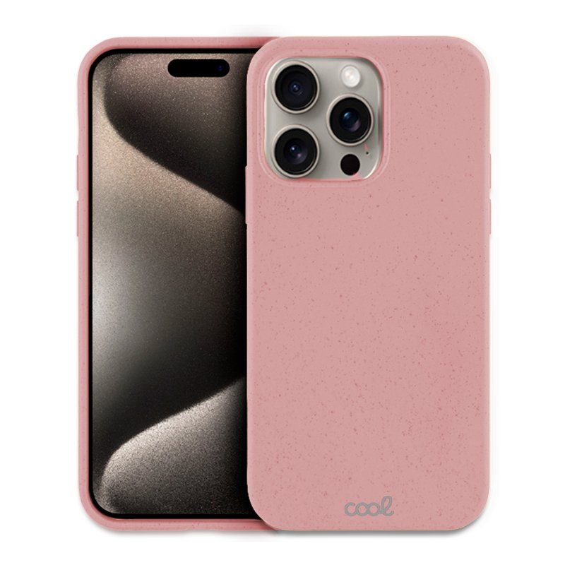 Capa COOL para iPhone 15 Pro Max Eco Biodegradável Rosa