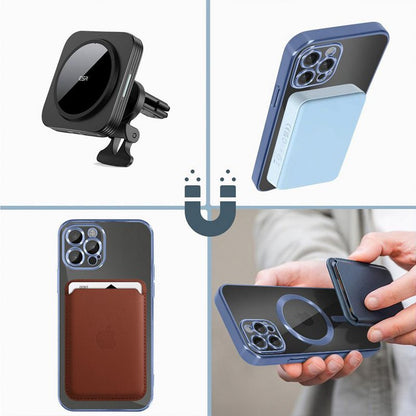 Capa COOL para iPhone 15 Pro Max Magnética Borde Celeste