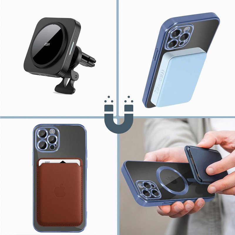 Capa COOL para iPhone 16 Magnética Borde Marinho