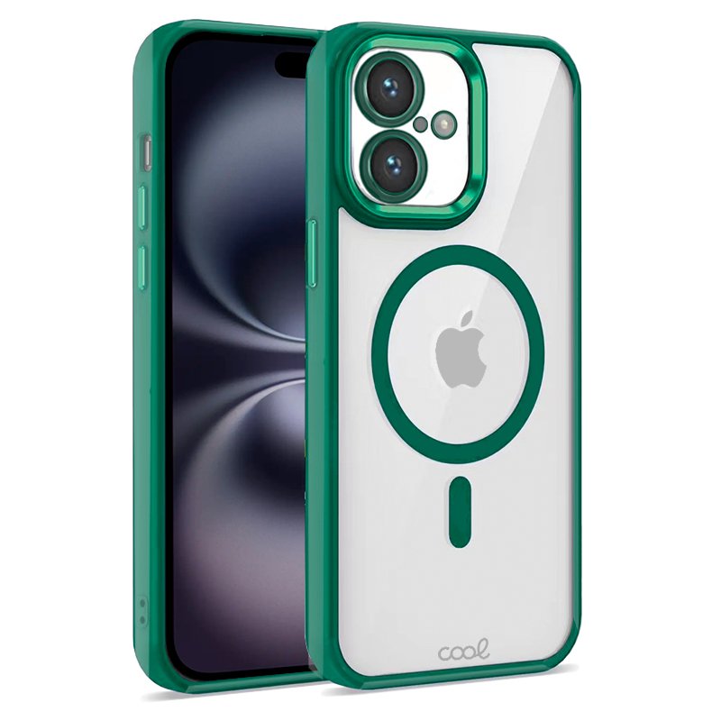 Capa COOL para iPhone 16 Magnética Borde Verde