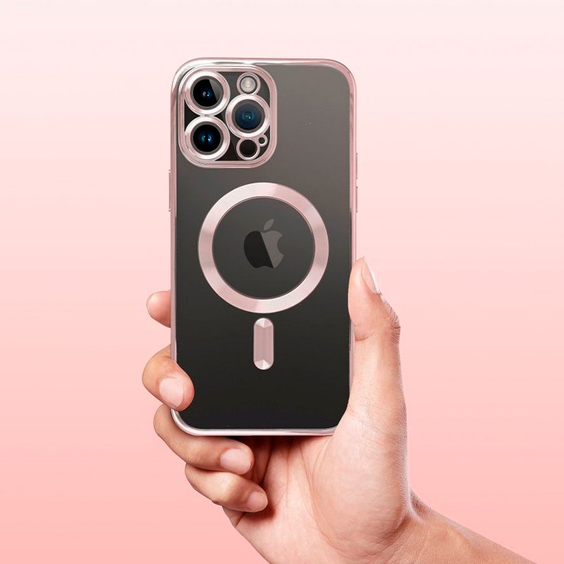 Capa COOL para iPhone 17 Magnética Borde Rosa