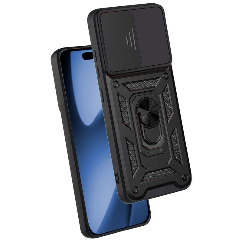 Capa COOL para iPhone 17 Pro Max Hard Ring Preto