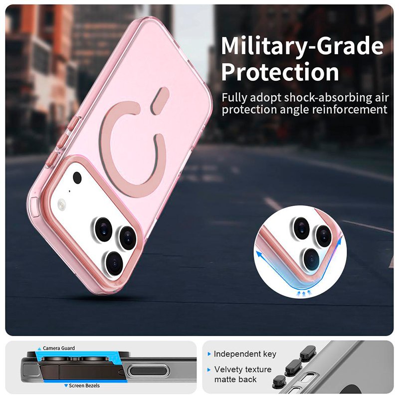 Capa COOL para iPhone 17 Pro Max Magnética Colorful Rosa