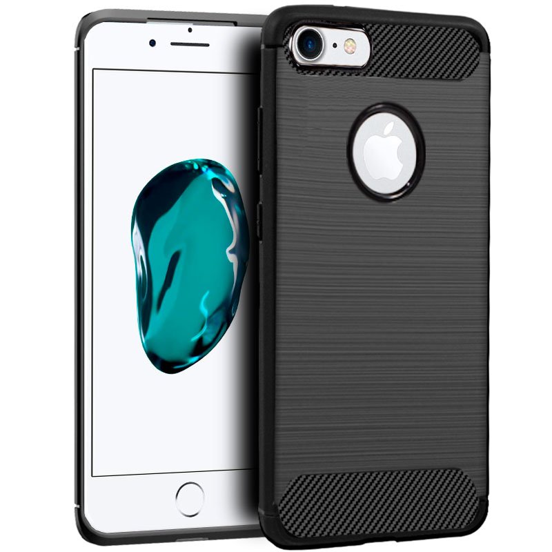 Capa COOL para iPhone 6 / 7 / 8 / SE (2020) Carbono Preto