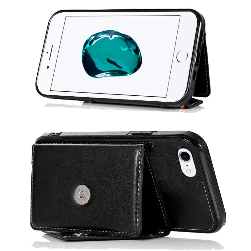 Capa COOL para iPhone 7 / 8 / SE (2020) / SE (2022) Carteira Preto